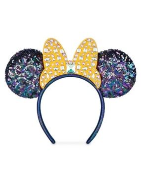 Walt Disney World 50th Anniversary Jeweled Minnie Mouse Ears Bow Headband